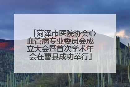 菏泽市医院协会心血管病专业委员会成立大会暨首次学术年会在曹县成功举行