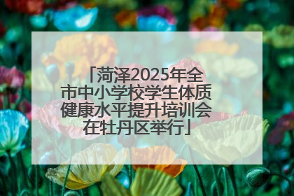 菏泽2025年全市中小学校学生体质健康水平提升培训会在牡丹区举行
