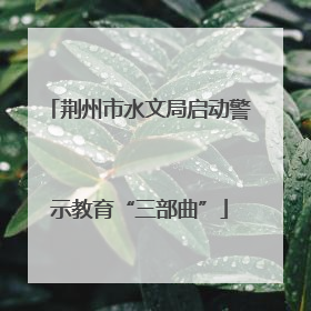 荆州市水文局启动警示教育“三部曲”