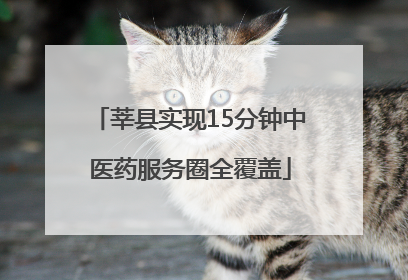 莘县实现15分钟中医药服务圈全覆盖