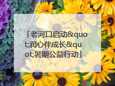 老河口启动"润心伴成长"暑期公益行动