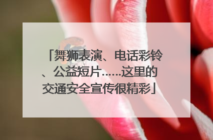 舞狮表演、电话彩铃、公益短片……这里的交通安全宣传很精彩