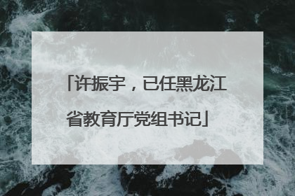 许振宇，已任黑龙江省教育厅党组书记
