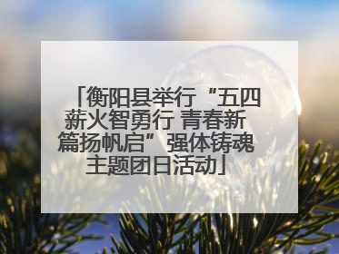 衡阳县举行“五四薪火智勇行 青春新篇扬帆启”强体铸魂主题团日活动