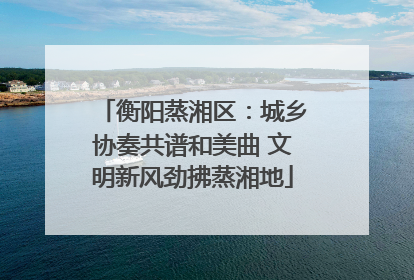 衡阳蒸湘区：城乡协奏共谱和美曲 文明新风劲拂蒸湘地
