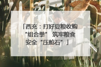 西充：打好夏粮收购“组合拳” 筑牢粮食安全“压舱石”
