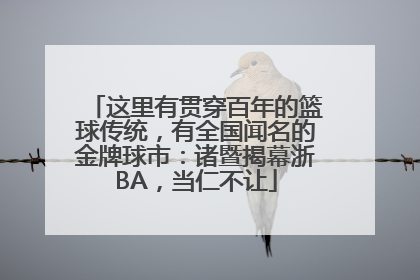 这里有贯穿百年的篮球传统，有全国闻名的金牌球市：诸暨揭幕浙BA，当仁不让