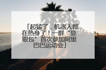 起猛了，机器人都在热身了！一群“显眼包”首次参加阿里巴巴运动会