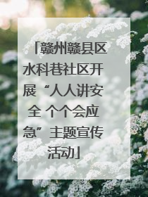 赣州赣县区水科巷社区开展“人人讲安全 个个会应急”主题宣传活动