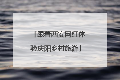 跟着西安网红体验庆阳乡村旅游