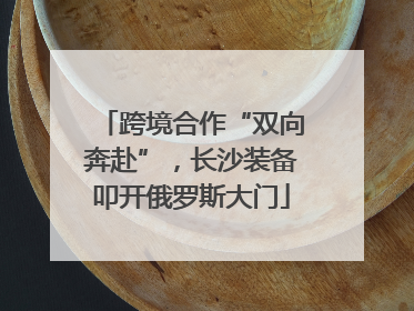 跨境合作“双向奔赴”，长沙装备叩开俄罗斯大门