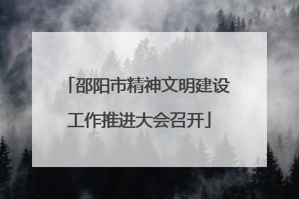 邵阳市精神文明建设工作推进大会召开