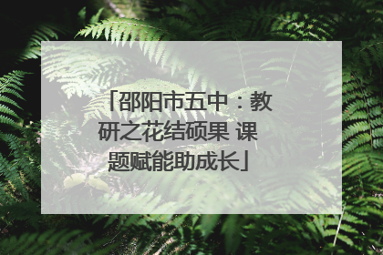 邵阳市五中：教研之花结硕果 课题赋能助成长