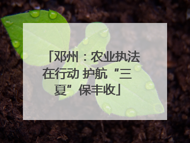 邓州：农业执法在行动 护航“三夏”保丰收