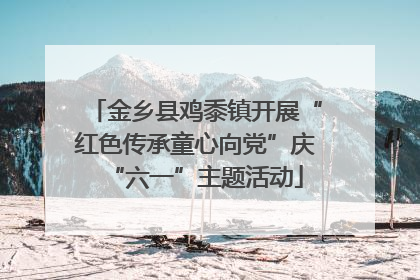 金乡县鸡黍镇开展“红色传承童心向党”庆“六一”主题活动