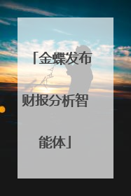 金蝶发布财报分析智能体