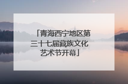 青海西宁地区第三十七届藏族文化艺术节开幕