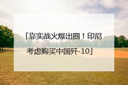 靠实战火爆出圈！印尼考虑购买中国歼-10