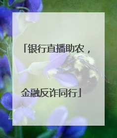 银行直播助农，金融反诈同行