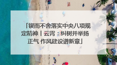 锲而不舍落实中央八项规定精神丨云霄：纠树并举扬正气 作风建设谱新章