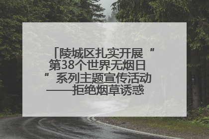 陵城区扎实开展“第38个世界无烟日”系列主题宣传活动——拒绝烟草诱惑 对第一支烟说不