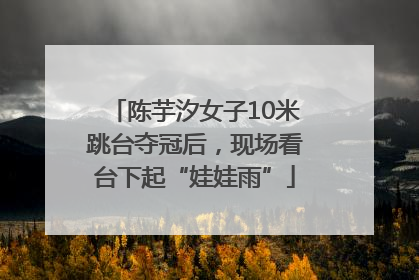 陈芋汐女子10米跳台夺冠后，现场看台下起“娃娃雨”