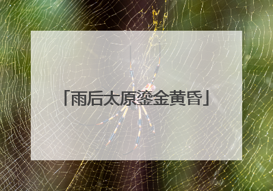雨后太原鎏金黄昏