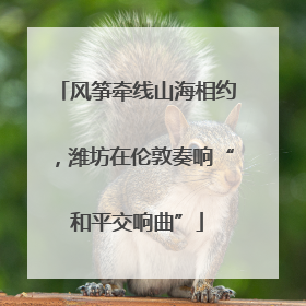 风筝牵线山海相约，潍坊在伦敦奏响“和平交响曲”