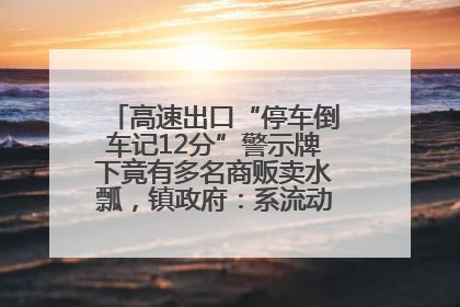 高速出口“停车倒车记12分”警示牌下竟有多名商贩卖水瓢，镇政府：系流动摊位，已多次劝离