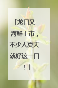 龙口又一海鲜上市，不少人夏天就好这一口！