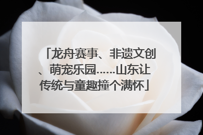 龙舟赛事、非遗文创、萌宠乐园……山东让传统与童趣撞个满怀