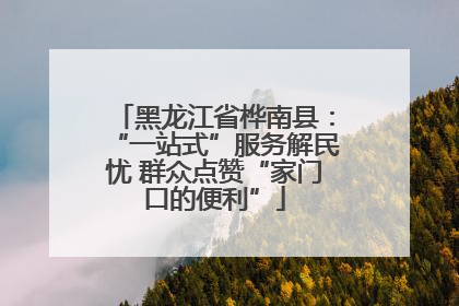 黑龙江省桦南县：“一站式”服务解民忧 群众点赞“家门口的便利”
