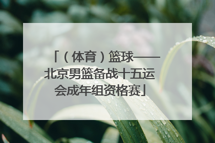 （体育）篮球——北京男篮备战十五运会成年组资格赛