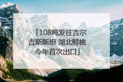 108吨发往吉尔吉斯斯坦 湖北鲜桃今年首次出口
