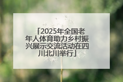 2025年全国老年人体育助力乡村振兴展示交流活动在四川北川举行