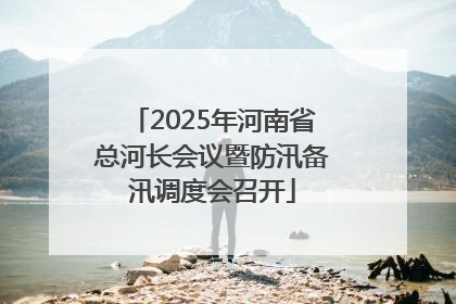 2025年河南省总河长会议暨防汛备汛调度会召开