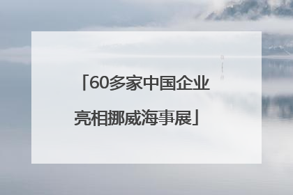 60多家中国企业亮相挪威海事展