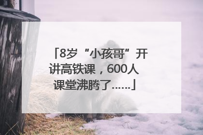 8岁“小孩哥”开讲高铁课，600人课堂沸腾了……