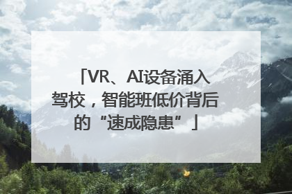 VR、AI设备涌入驾校，智能班低价背后的“速成隐患”